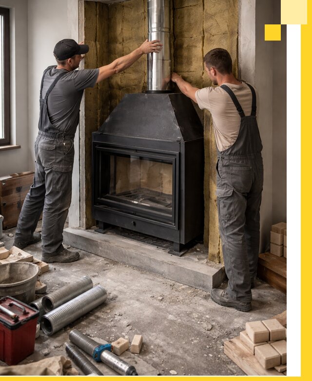 Изготовление и монтаж закрытых каминов в Вятских Поляне под ключ