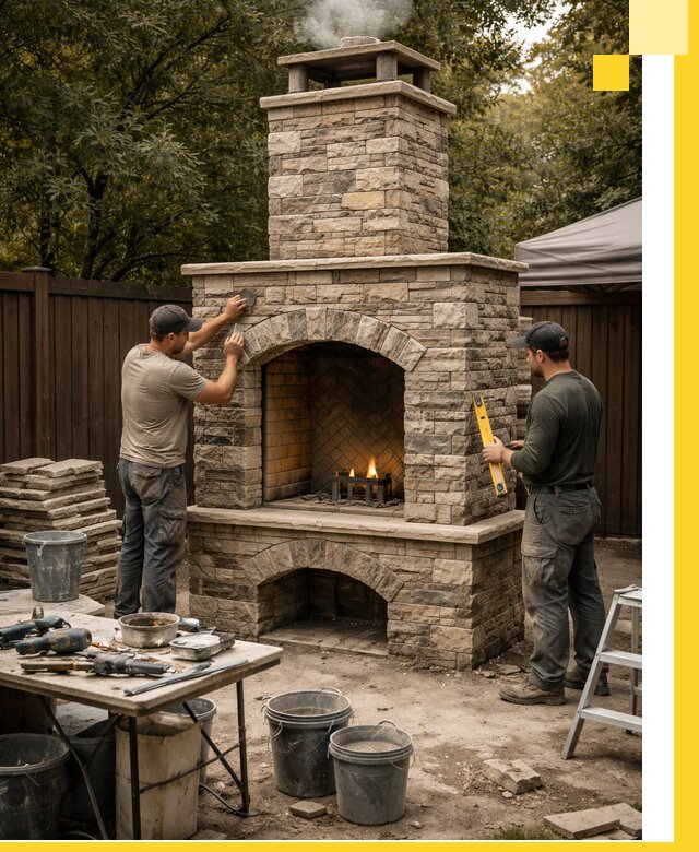 Проектирование и установка уличных каминов в Вятских Поляне