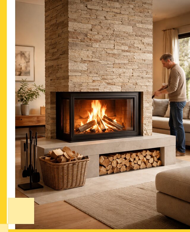 Дровяной камин под ключ в Вятских Поляне от 203000 р. | ЭриданВтс