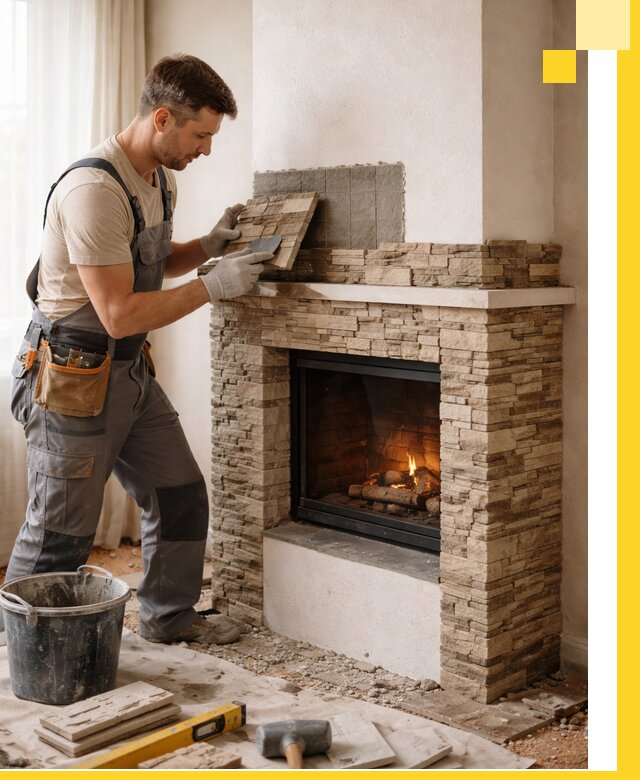 Изготовление и монтаж каминов для дома под ключ в Вятских Поляне