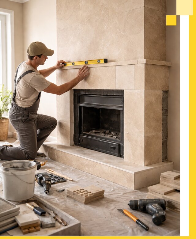 Установка и монтаж каминов в частном доме под ключ в Вятских Поляне