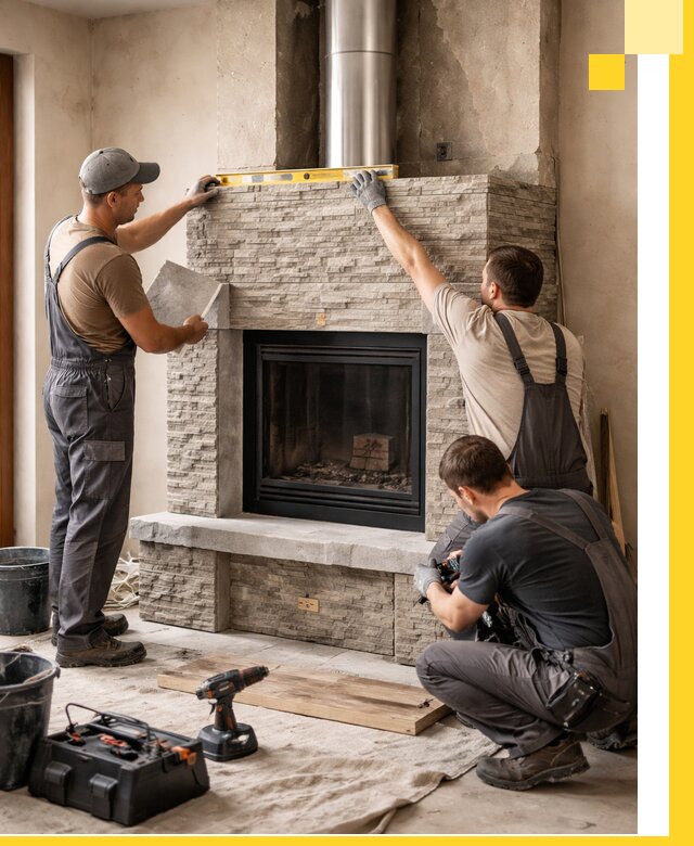 Профессиональный монтаж каминов под ключ в Вятских Поляне для дома