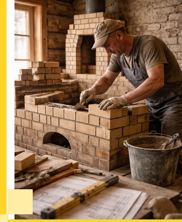 Кладка печей из кирпича в Вятских Поляне цены от 30450 р. - ЭриданВтс