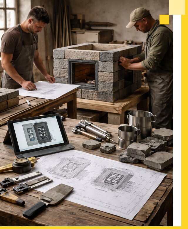 Разработка проектов печей с согласованием и монтажом в Вятских Поляне