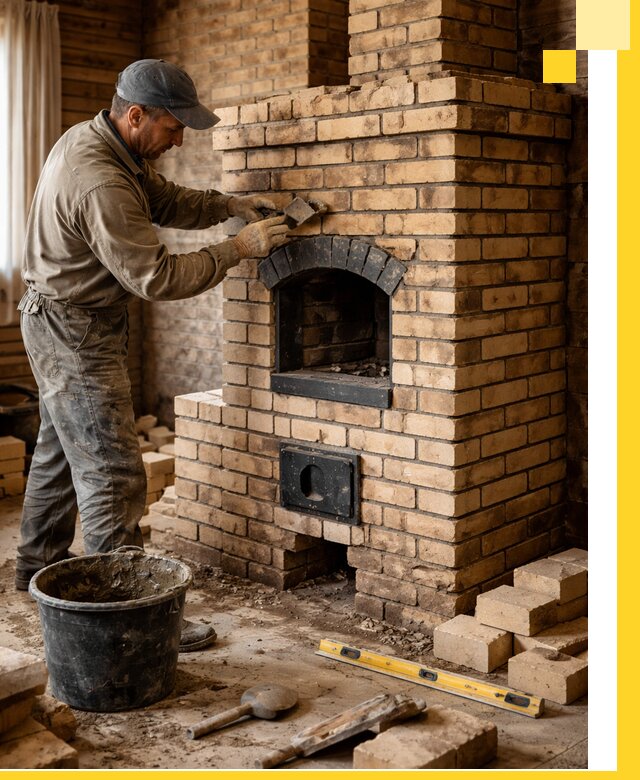 Кирпичные печи под ключ в Вятских Поляне: проектирование и кладка