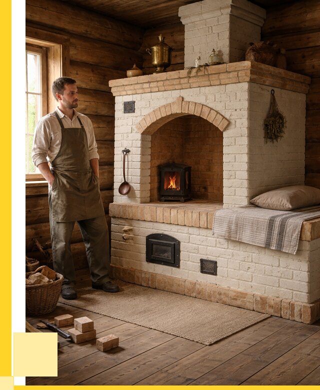 Русские печи с лежанкой под ключ в Вятских Поляне от 152250 р. ЭриданВтс