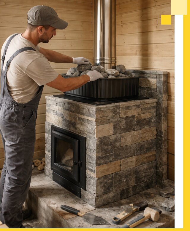 Печи для парной в Вятских Поляне, производство, монтаж и обслуживание