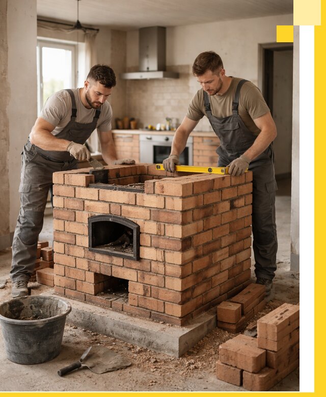 Установка и монтаж печей в частном доме в Вятских Поляне под ключ