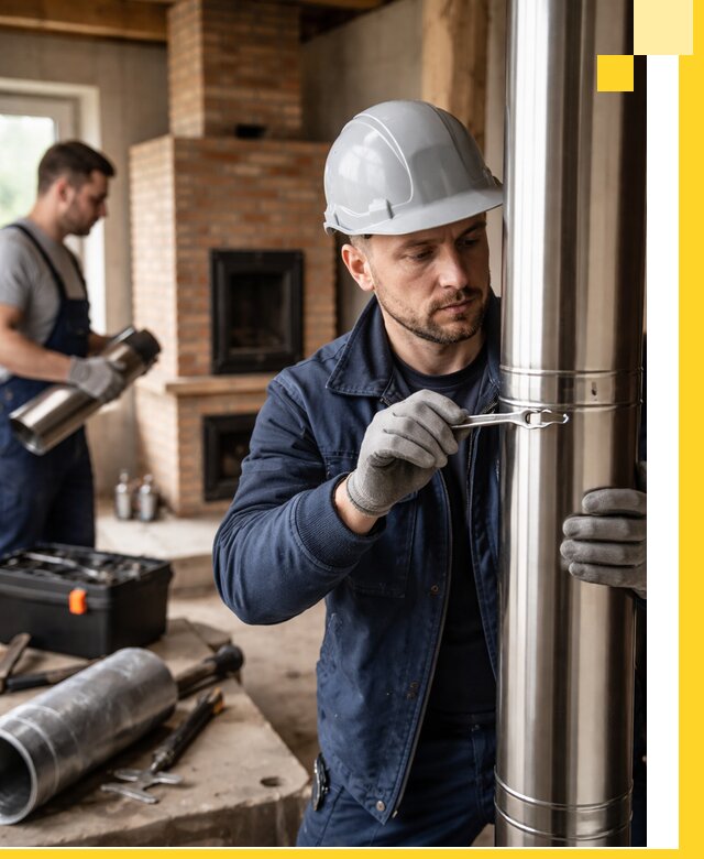 Профессиональный монтаж дымоходов для печей в Вятских Поляне