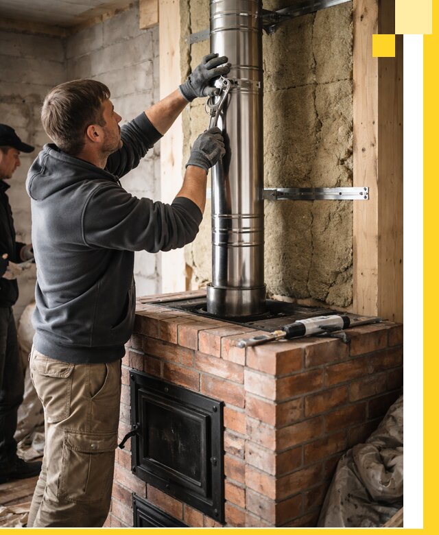 Изготовление и монтаж печей и дымоходов под ключ в Вятских Поляне