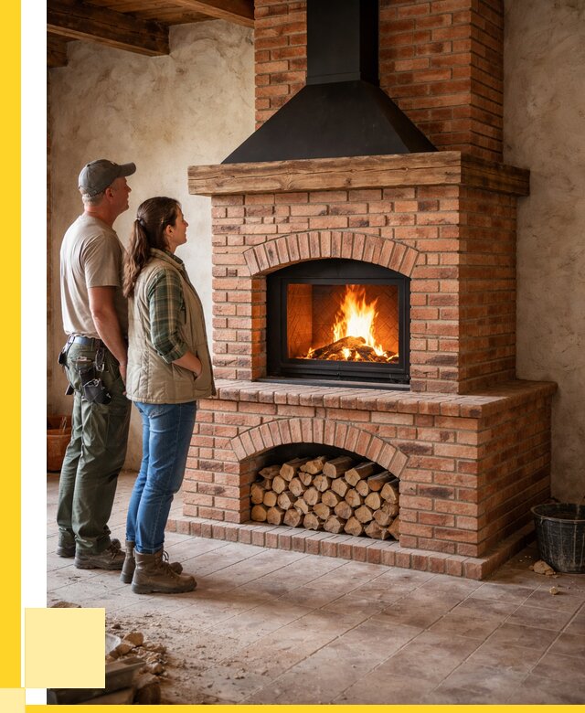 Печи камины из кирпича в Вятских Поляне от 121800 р. | ЭриданВтс