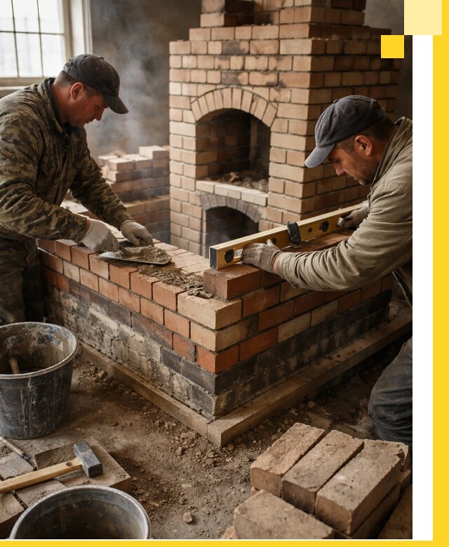 Изготовление и монтаж печей и каминов из кирпича в Вятских Поляне