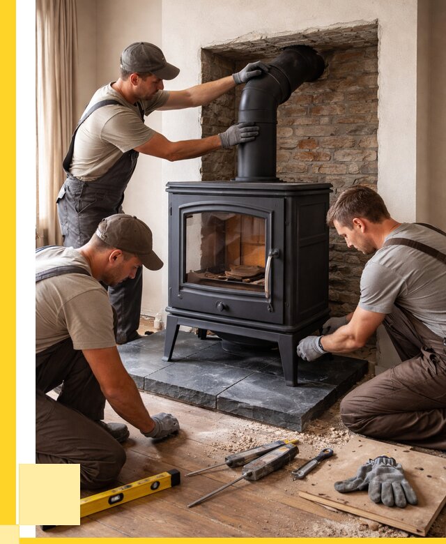Монтаж печи камина в частном доме в Вятских Поляне от 25375 р. | ЭриданВтс