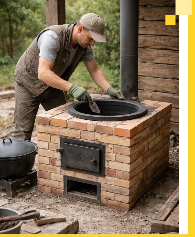 Изготовление и установка печей для казана в Вятских Поляне под ключ