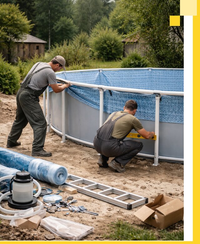 Установка и монтаж каркасных бассейнов в Вятских Поляне под ключ