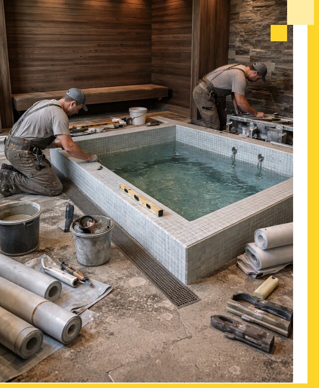 Установка и строительство бассейнов для сауны в Вятских Поляне