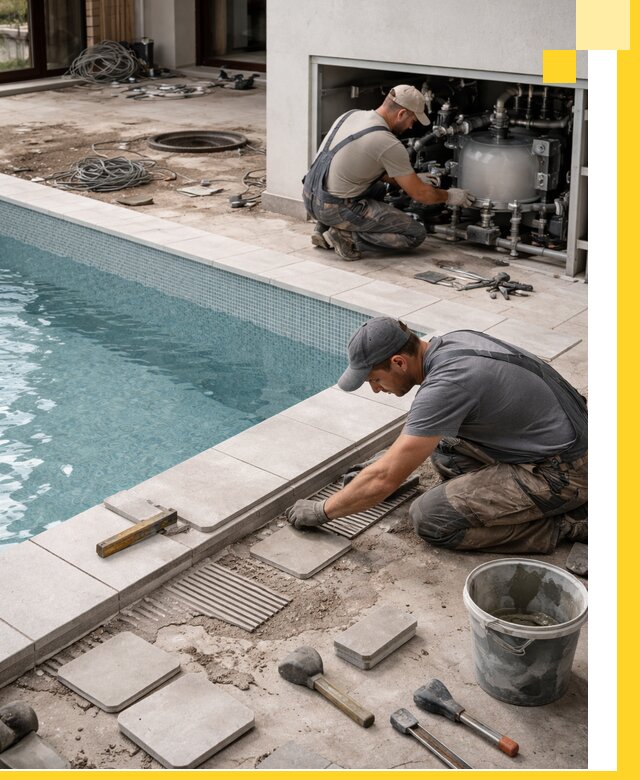 Строительство и монтаж бассейнов в коттедже в Вятских Поляне