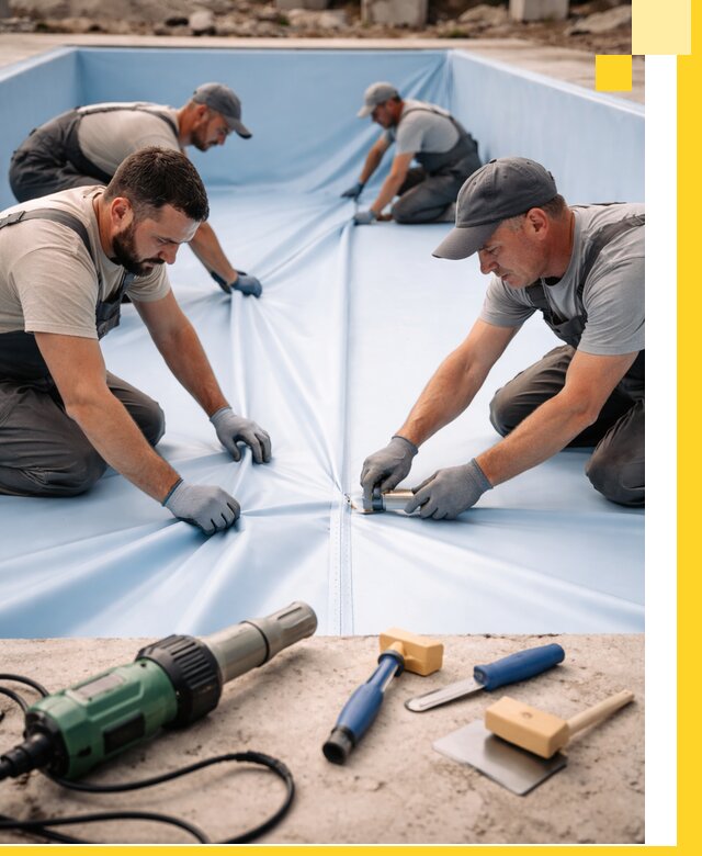 ПВХ пленка для бассейнов с монтажом и гарантией в Вятских Поляне