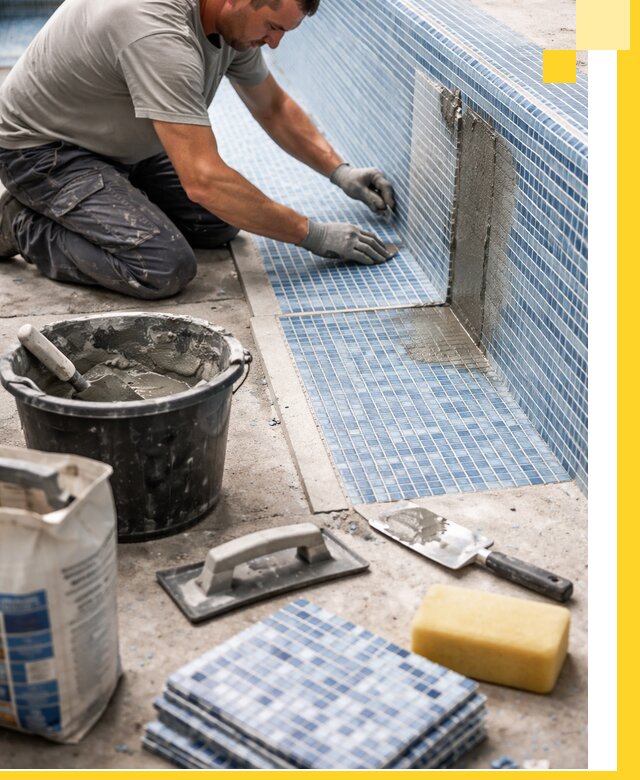 Укладка и ремонт мозаики для бассейнов под ключ в Вятских Поляне