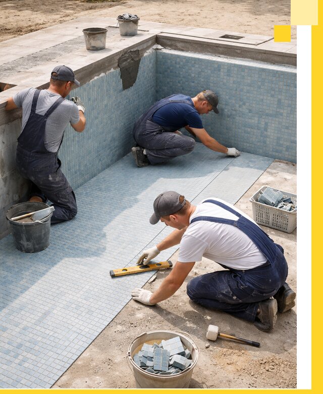 Укладка и установка плитки для бассейнов под ключ в Вятских Поляне