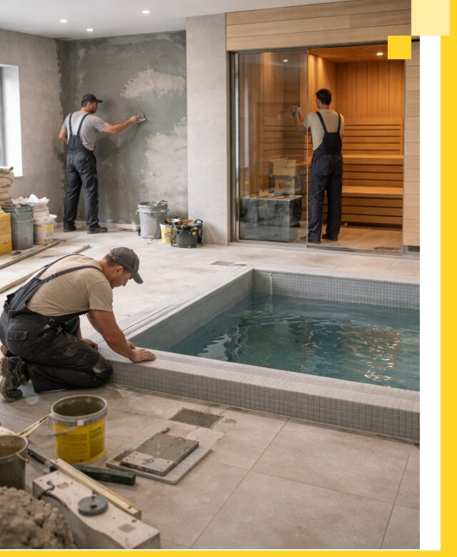 Проектирование и строительство сауны с бассейном в Вятских Поляне