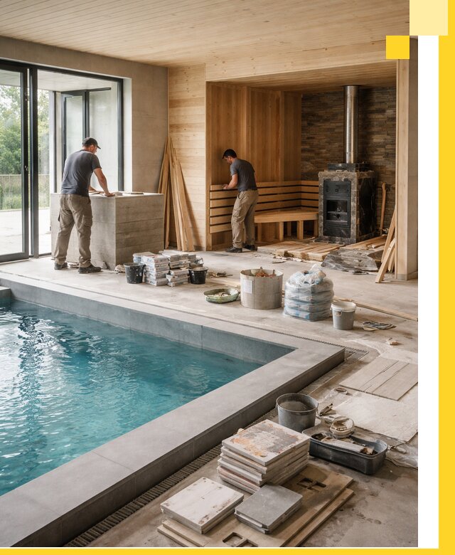 Проектирование и строительство бань с бассейном в Вятских Поляне