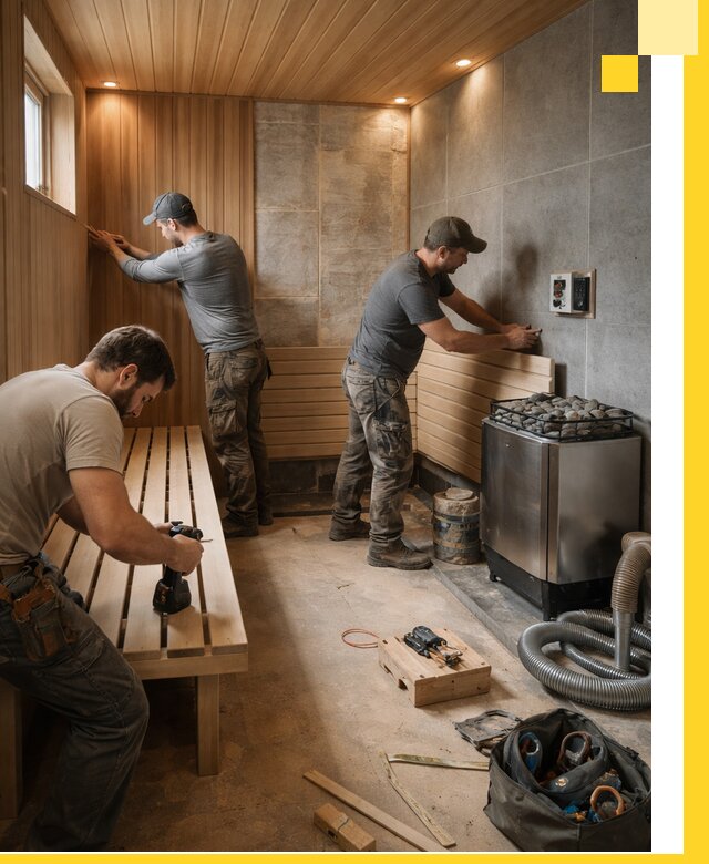 Сауны под ключ в Вятских Поляне, проектирование, строительство, отделка