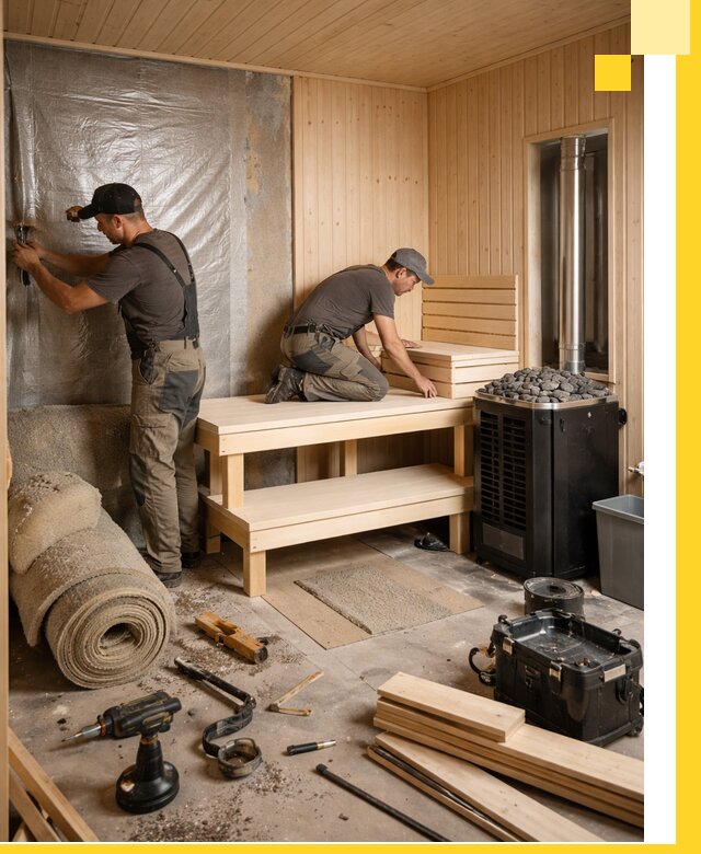 Проекты саун под ключ в Вятских Поляне дизайн и строительство