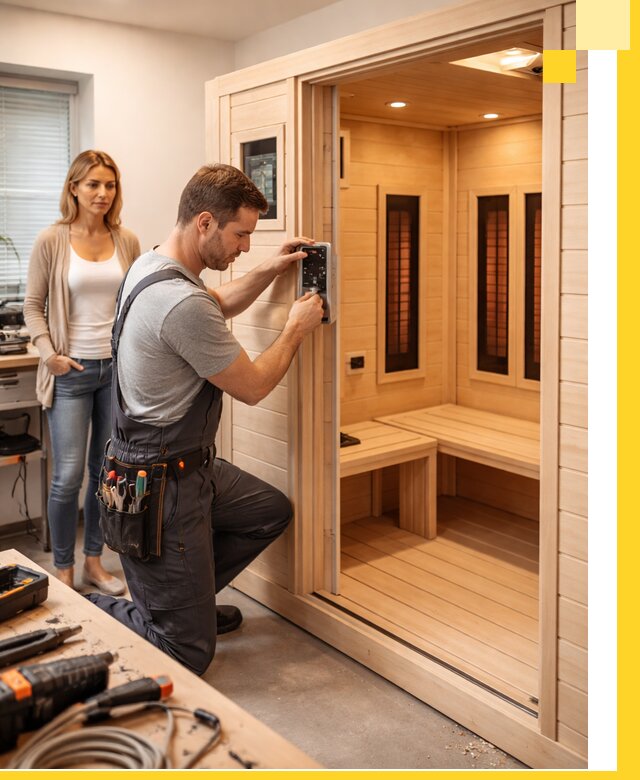 Инфракрасные сауны под ключ в Вятских Поляне продажа и установка