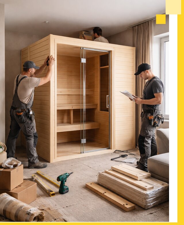 Установка и благоустройство саун в квартире в Вятских Поляне