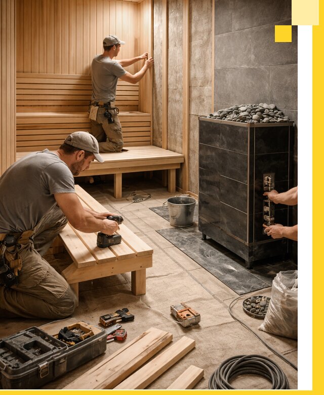 Дизайн и строительство интерьерных саун под ключ в Вятских Поляне