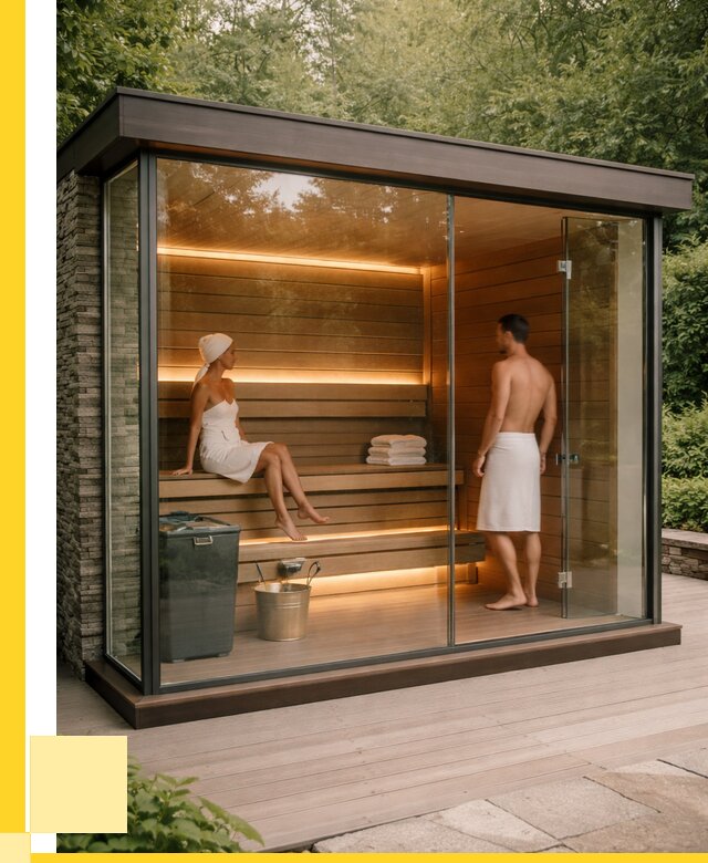 Сауна стеклянная и двери для сауны в Вятских Поляне от 253750 р. | ЭриданВтс