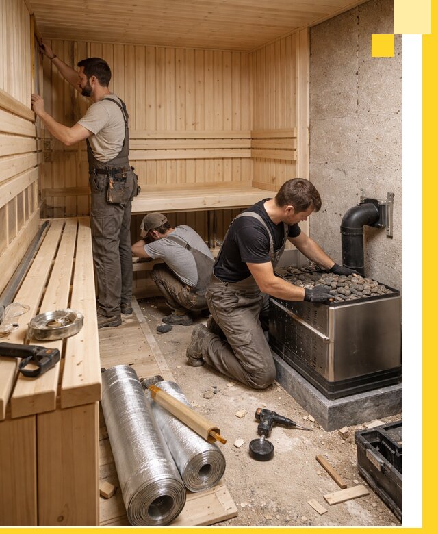 Индивидуальные сауны на заказ в Вятских Поляне под ключ, проект и монтаж