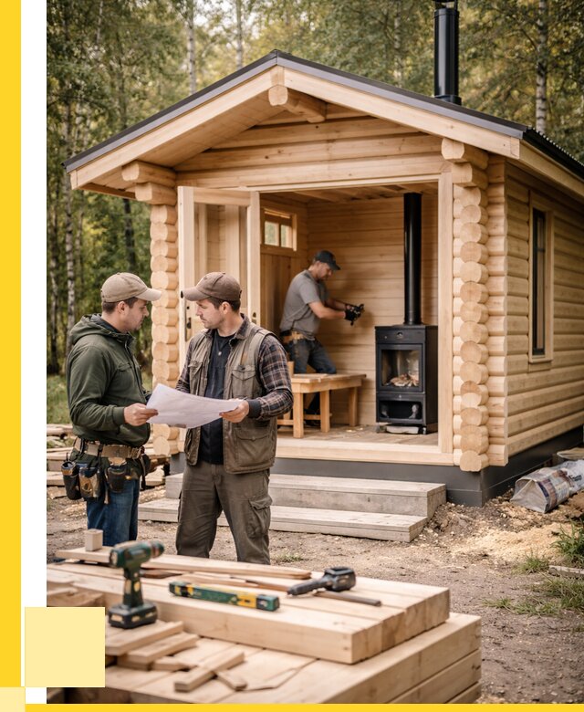 Монтаж бань под ключ в Вятских Поляне — от 203000 р. | ЭриданВтс