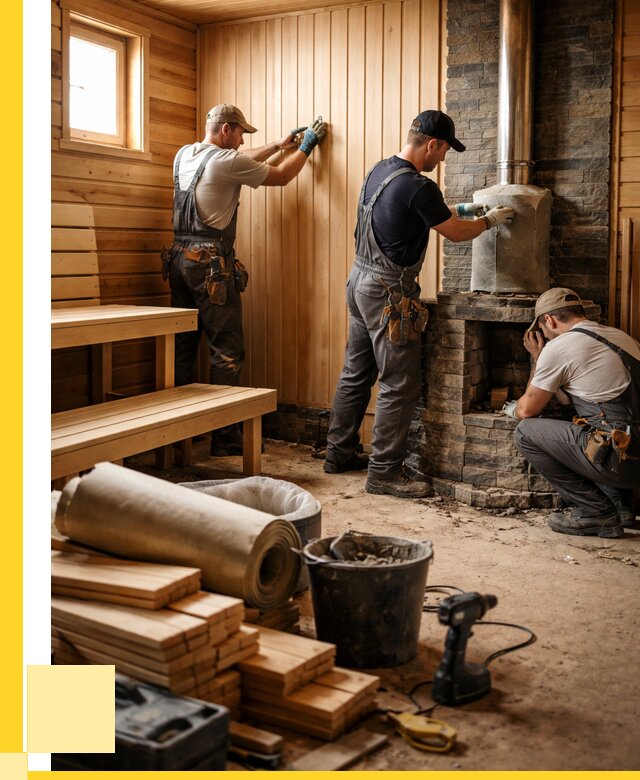 Ремонт бань под ключ в Вятских Поляне от 45675 р. | ЭриданВтс