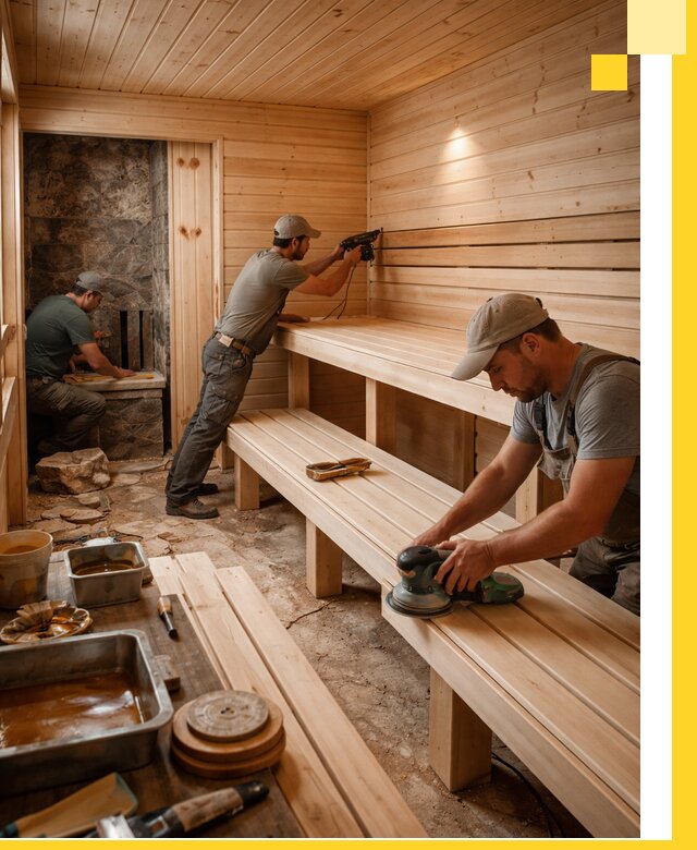 Профессиональная отделка бань в Вятских Поляне под ключ, с гарантией