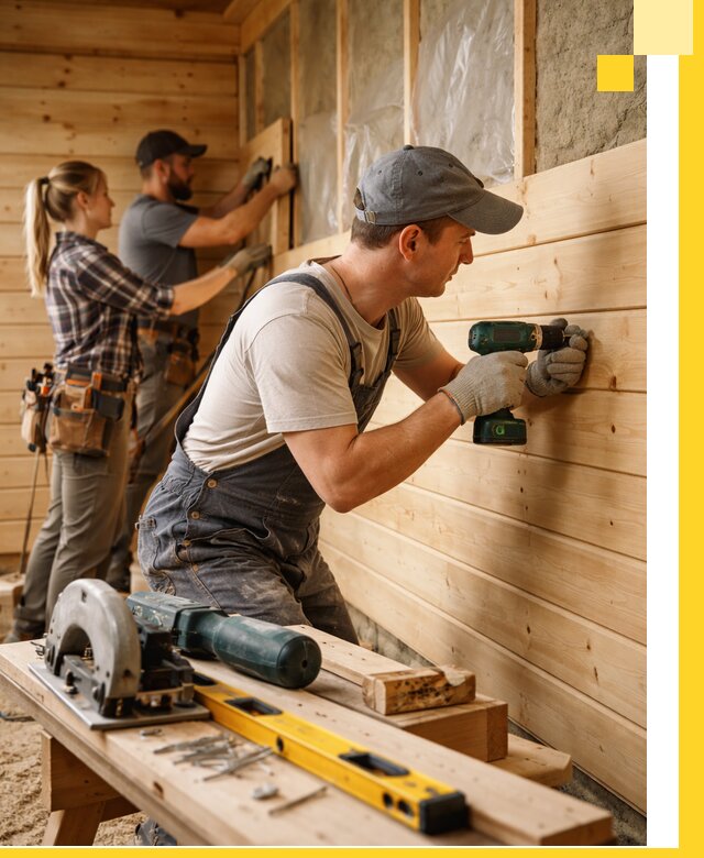 Обшивка бань под ключ в Вятских Поляне: отделка стен и потолков