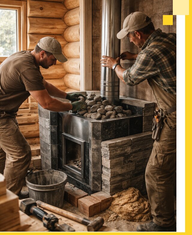 Строительство и отделка русских бань под ключ в Вятских Поляне