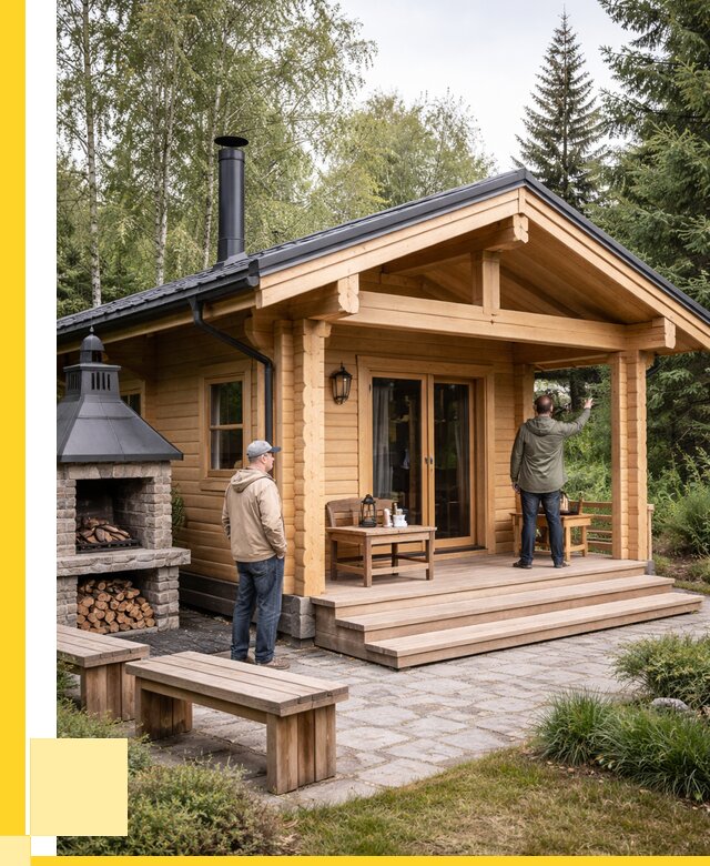 Деревянные бани под ключ в Вятских Поляне от 456750 р. | ЭриданВтс