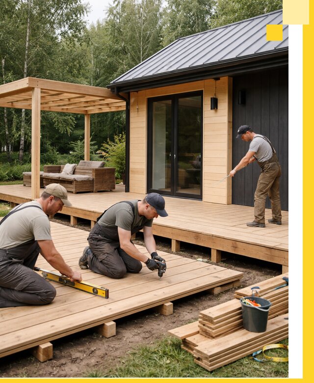 Строительство бань с террасой и бассейном под ключ в Вятских Поляне