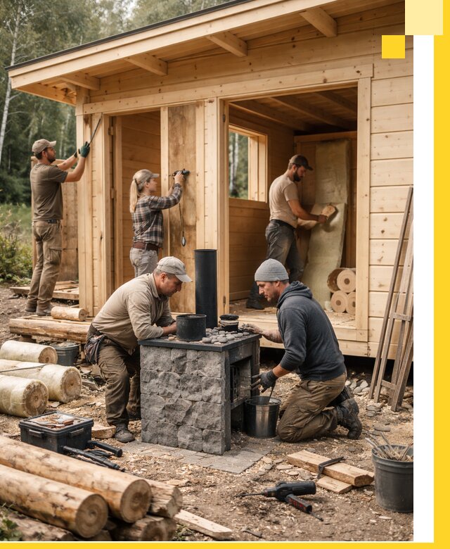 Купить баню под ключ в Вятских Поляне строительство монтаж отделка