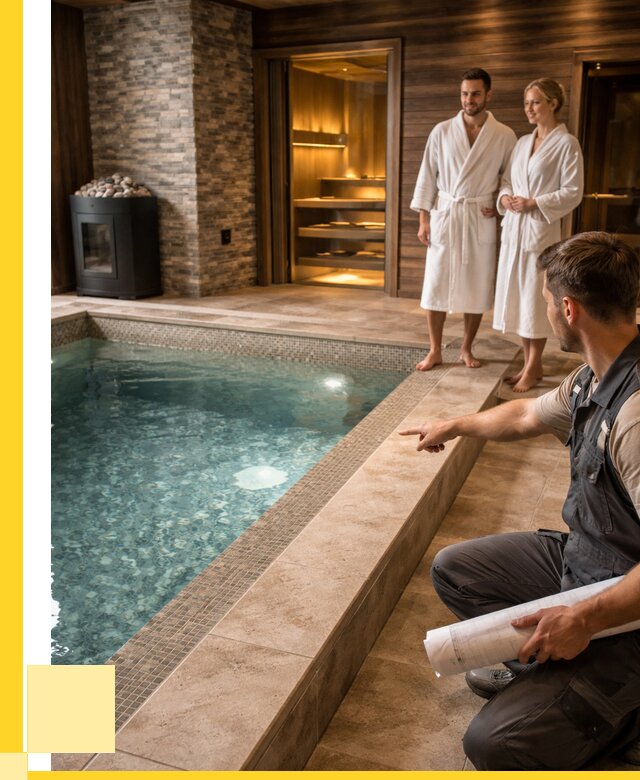 Проект бани с бассейном под ключ в Вятских Поляне от 65975 р. | ЭриданВтс