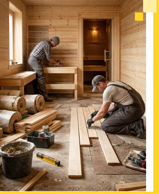 Индивидуальный проект бани с комнатой отдыха под ключ в Вятских Поляне