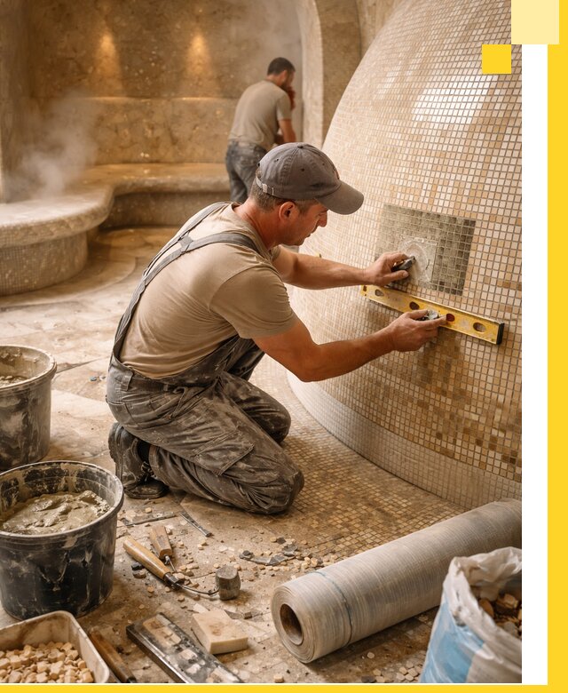 Хамам под ключ в Вятских Поляне: проектирование, строительство, отделка