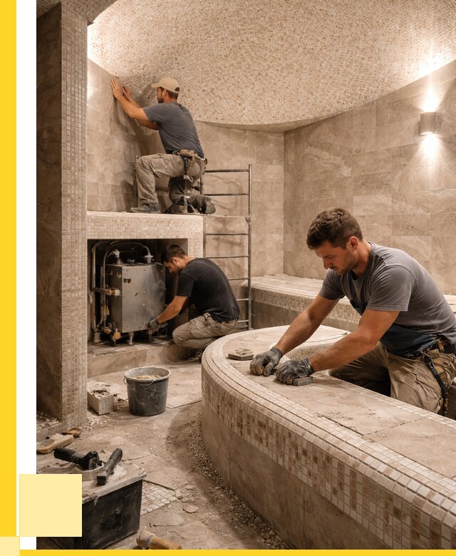 Монтаж хамамов под ключ в Вятских Поляне от 253750 р. ЭриданВтс