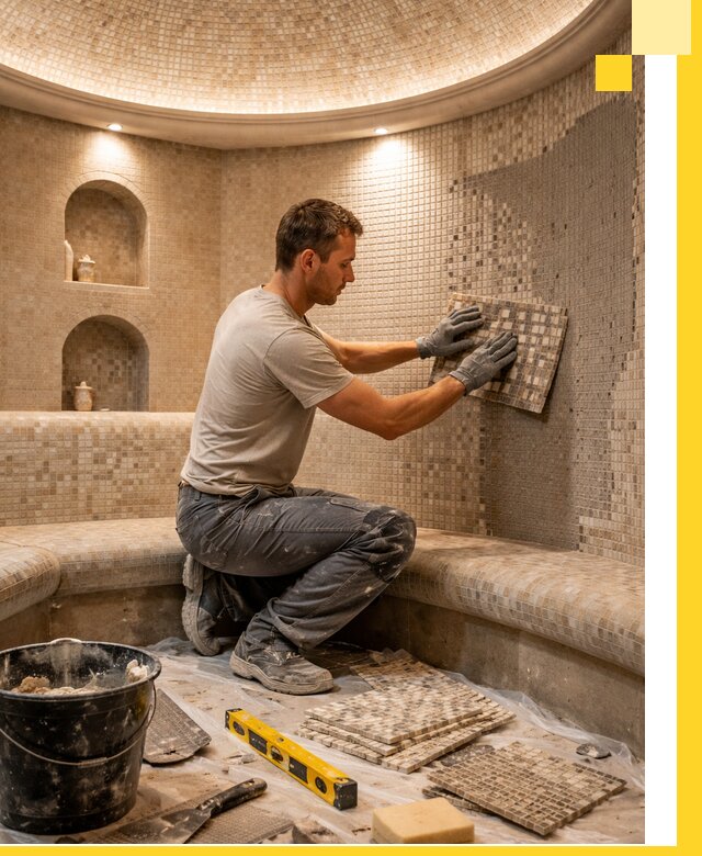 Устройство и монтаж домашнего хамама под ключ в Вятских Поляне