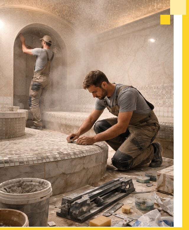 Профессиональный дизайн хамама и SPA под ключ в Вятских Поляне