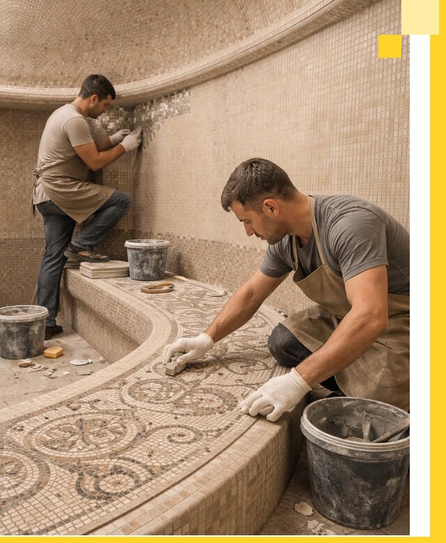 Плитка для хамама в Вятских Поляне, укладка, подбор и поставка