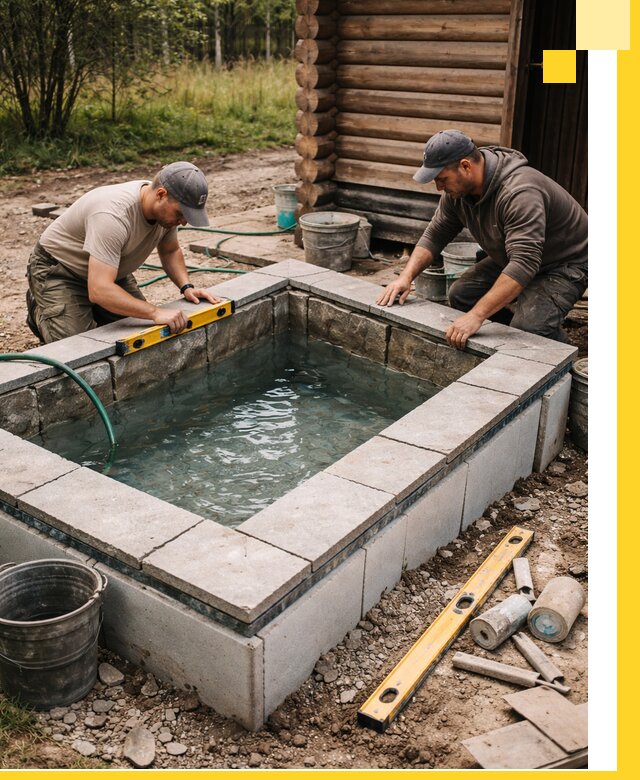 Изготовление и установка холодных купелей под ключ в Вятских Поляне